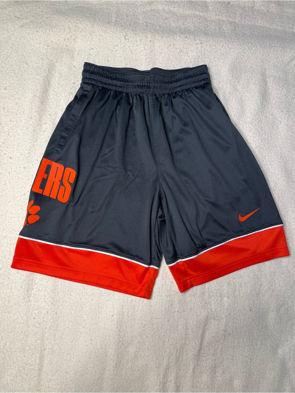 Nike NCAA Clemson Tigers Basketball Gray Dri Fit Shorts Men’s Medium M Vtg 90s